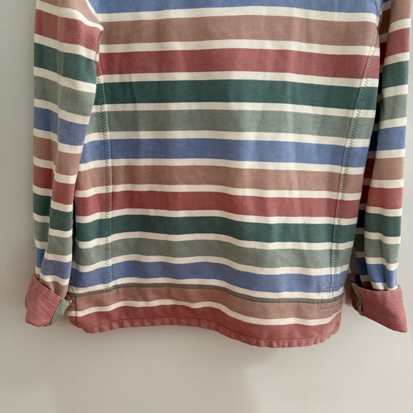Fat Face Pastel Striped Quarter-Zip Top - Picture 11 of 14